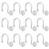 Decorative Shower Rings Rust-proof Hooks Bathroom Decor Heavy Duty Hooks High-strength Structure Hassle-free Operation