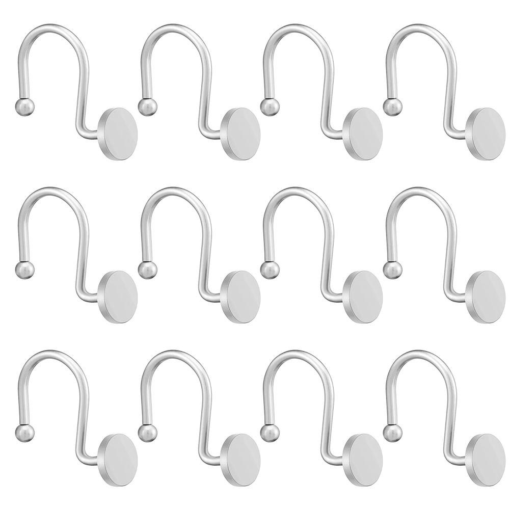 Decorative Shower Rings Rust-proof Hooks Bathroom Decor Heavy Duty Hooks High-strength Structure Hassle-free Operation