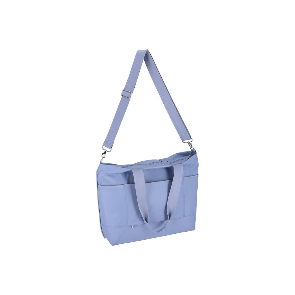 Lesportsac Classic Slate Blue Carryall Zip Tote Bag