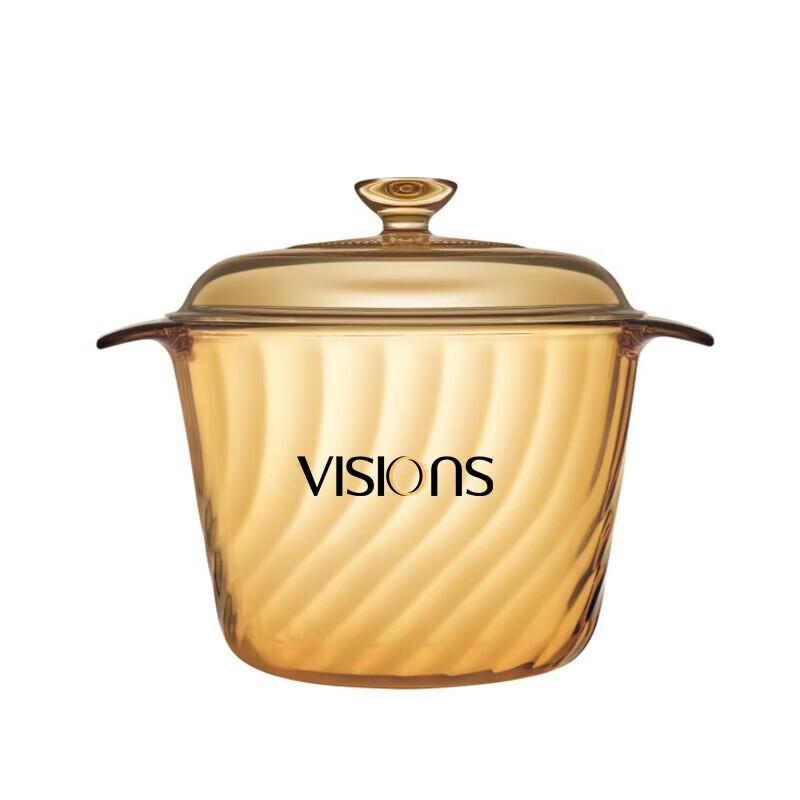 Corning VISIONS 3.5L Crystal Clear Glass Cooking Pot