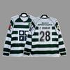 Lisbon Retro Jersey Football Jersey Classic Nostalgic No. 28 C Ronaldo Game Long Short-sleeved Sports Jersey