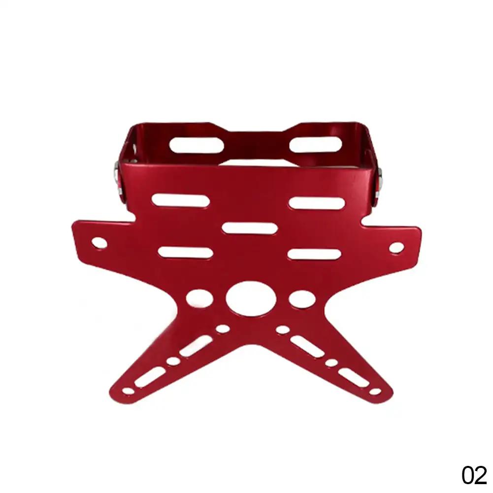 Electroplate Aluminum Alloy Motorcycle Rear License Plate Frame Motorbike Bracket Scooter Adjusted Number Plate Holde