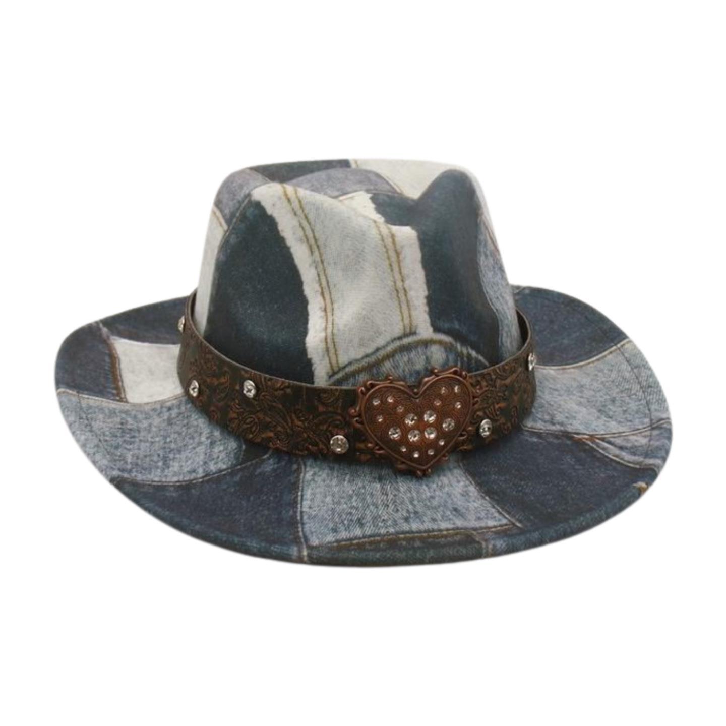 

Fashion Retro High Sense Peach Heart Cowboy Hat French Top Hat Fast Sell Hot ** Hair Jazz Hat [heart top] one size