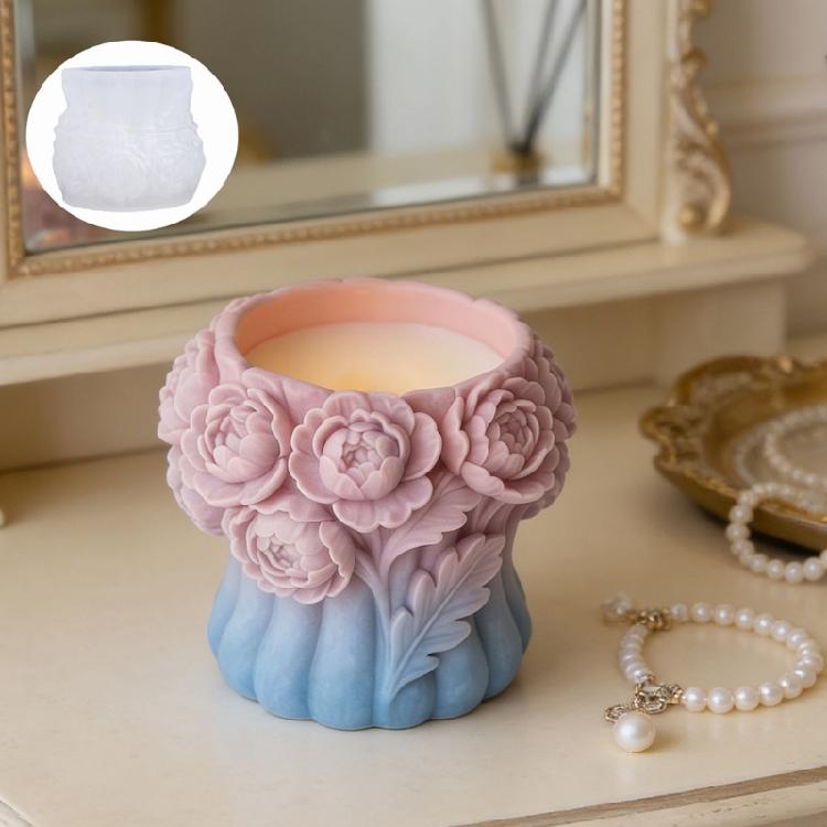 Peony Designs Silicone Mould Ideal For Candle Making And Crafting