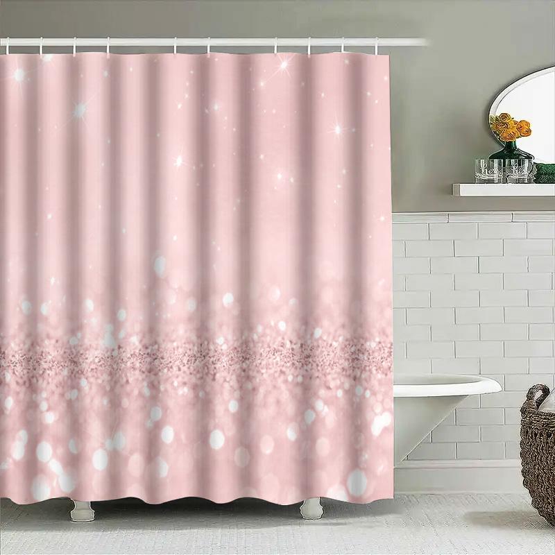 Tenda da Doccia Spa Scintillante con Effetto Gradiente Rosa per Decorazione del Bagno Idea Regalo Perfetta