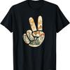 Natural Silhouette Forest Meadow Cottagecore Peace Sign Hand T-Shirt(54)
