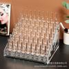 Acrylic Nail Polish Display Stand - Transparent, No-Assembly Cosmetic Storage Rack for Salons