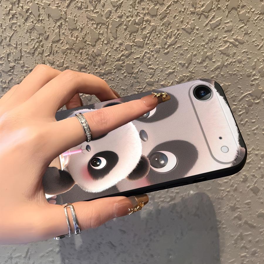 Funda Phone Cover Case for Apple iPhone 17 Pro Max 16 11 12 Air 15 Pro 7 8 13 14 XR XS MAX Cute Panda