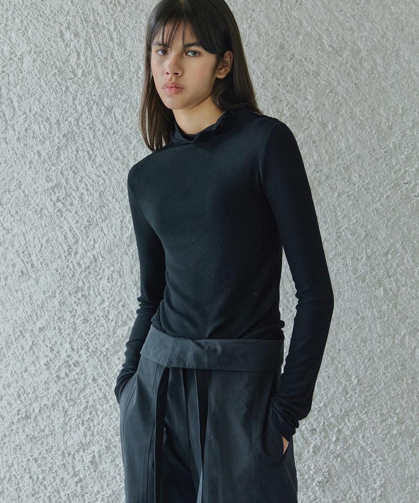 Ihr Folding Wide Pants With Belt / Black