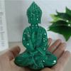 Jade Color Meditation Buddha Statues Feng Shui Lucky Thailand Buddha Sculptures Figurines Home Garden Decoration