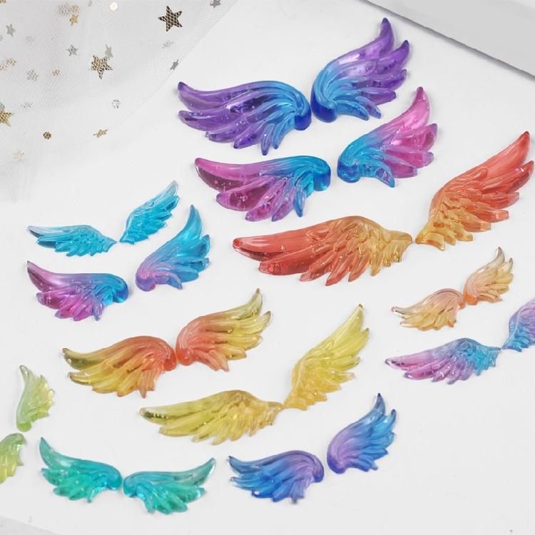 Easy Demold Silicone Angel Wing Mold Mirrored Finish Epoxy Resin Crafting Tool for Handmade Projects