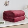 Solid Color Flannel Blanket Soft Warm Throw Nap Pet Gift
