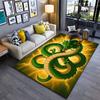 Green Dragon With Lightning Background Suitable As a Non-slip Mat for the Living Room or Bedroom Sofa