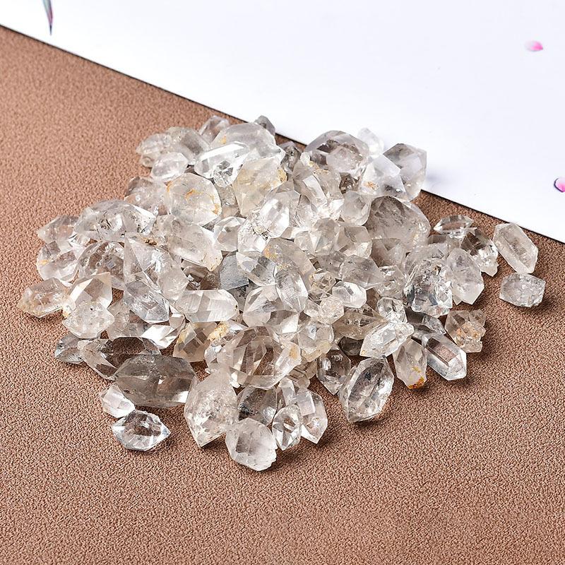 Natürlicher Herkimer-Diamant Weißer Kristall Mineral Energie Roher Stein Kristall Reiki Heilkristalle Kraft Heimdekoration 1-10G