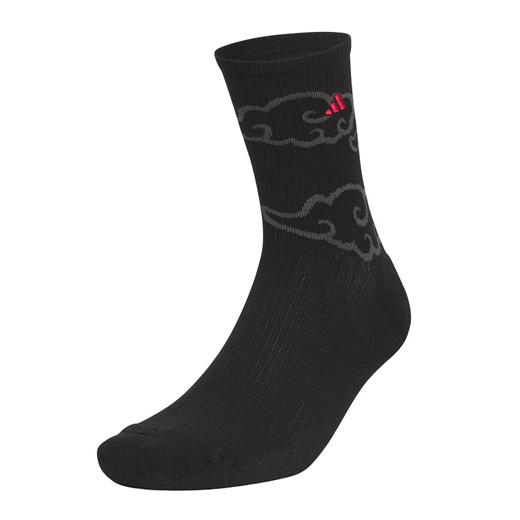 Adidas Crew Socks Unisex 1 Pack Black/Energy Red/Dark Gray JN3824 M