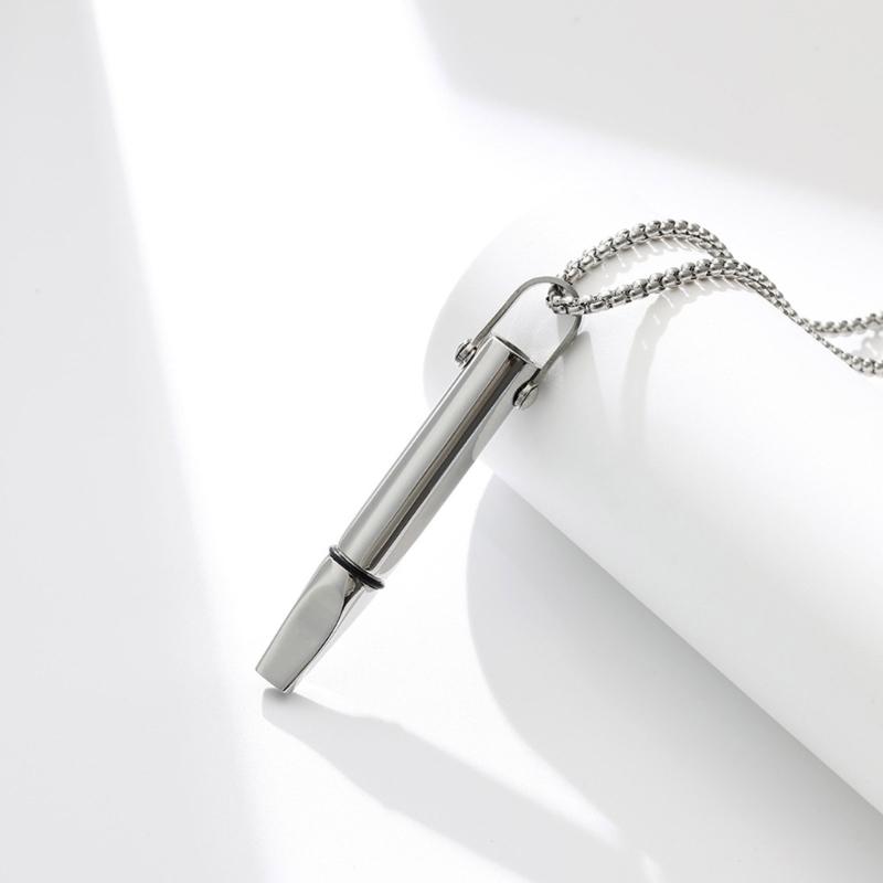 Breath Resistance Whistle Necklace for Yoga Meditation And Stress Relief With Built In Cotton Core Designs Daily Use