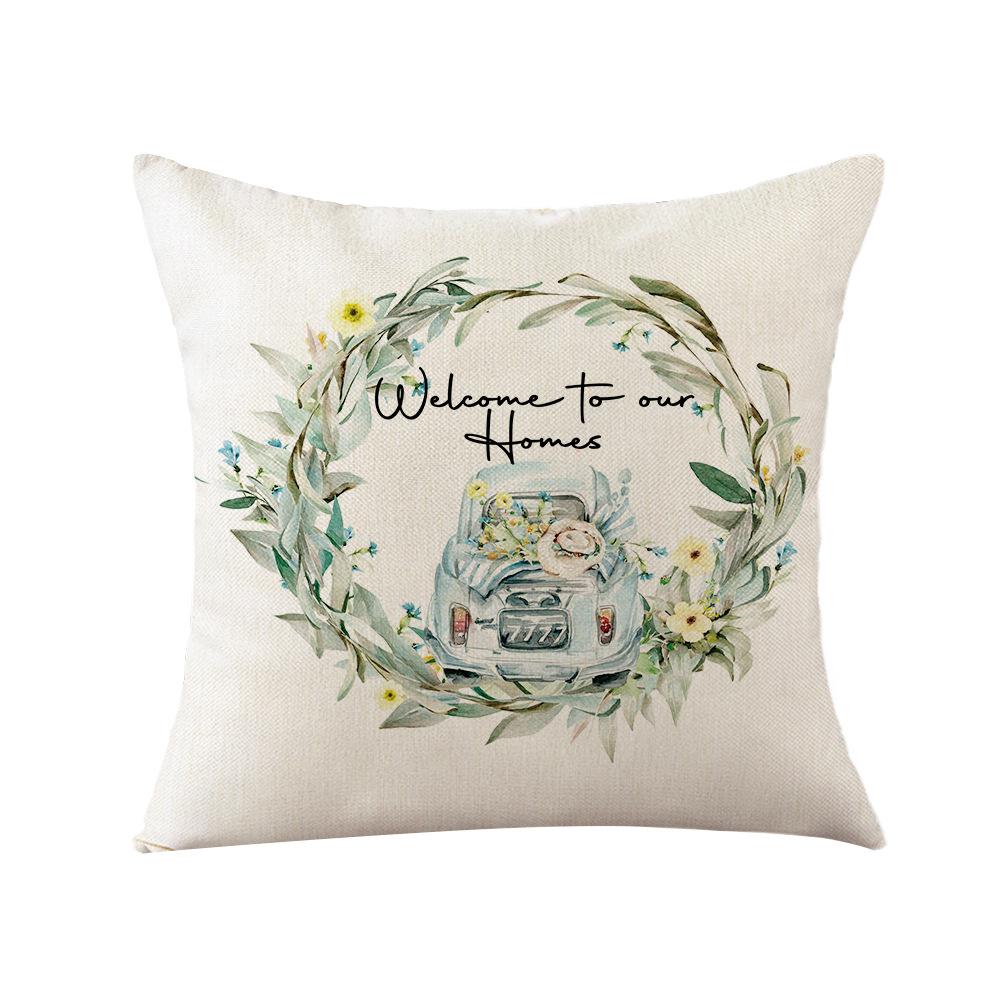 Aquarell Frühlings Kissenbezug Nordische Blume Heim Kissenbezug Polyester Schlafzimmer Sofa Kissenbezug