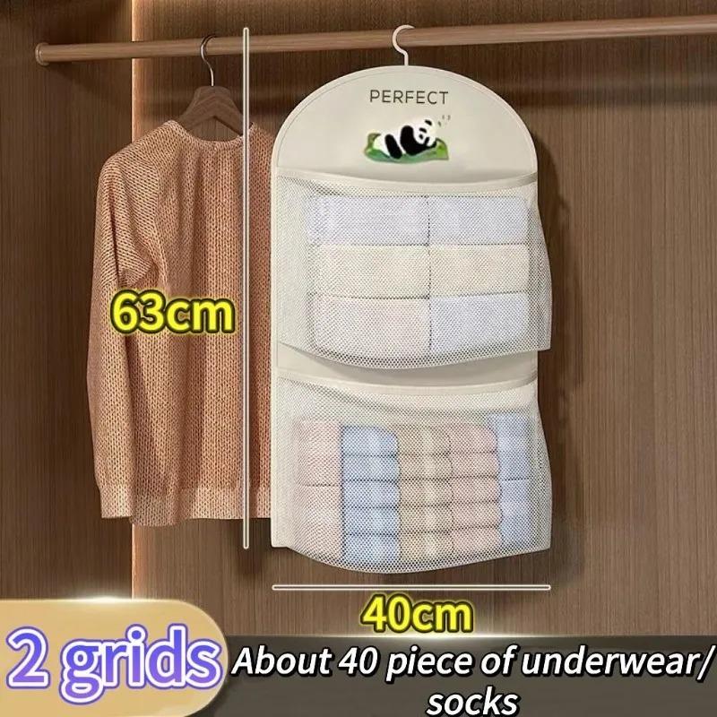 Multi-Layer Hanging Socks Organizer Closet Pocket Hanger Hanging Storage Bag For Underwear Socks Closet Clothes Storage