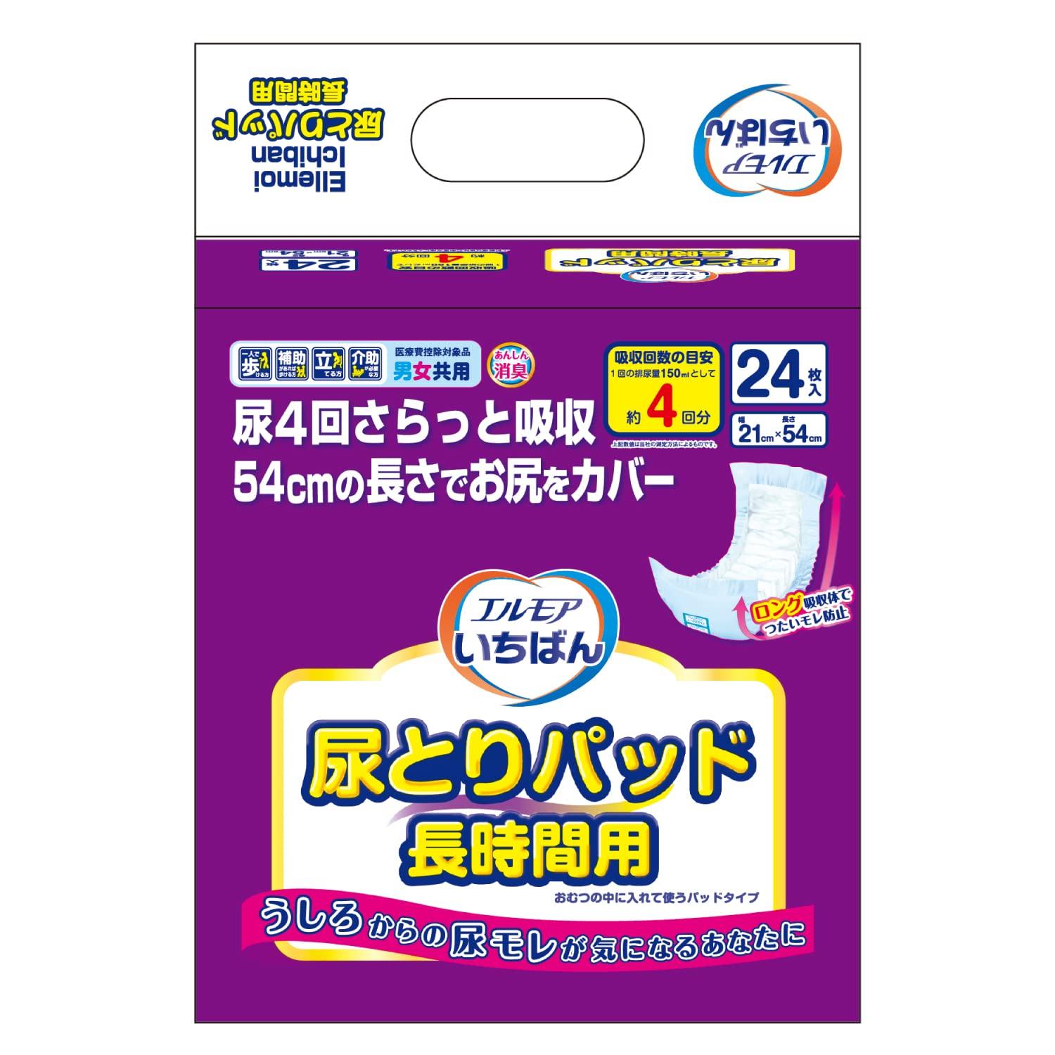 

Elmore Ichiban Urine Absorbent 24 4 Absorption Times Pads, Long-lasting, Pads,