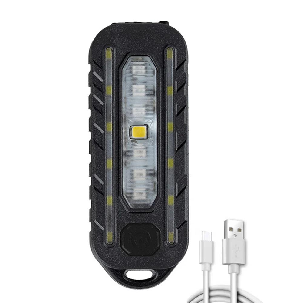 

Перезаряжаемый светодиодный фонарик рабочий фонарь брелок-фонарик для полиции наплечный фонарь предупреждающий мигающий фонарь велосипедный фонарь 1pc чёрный