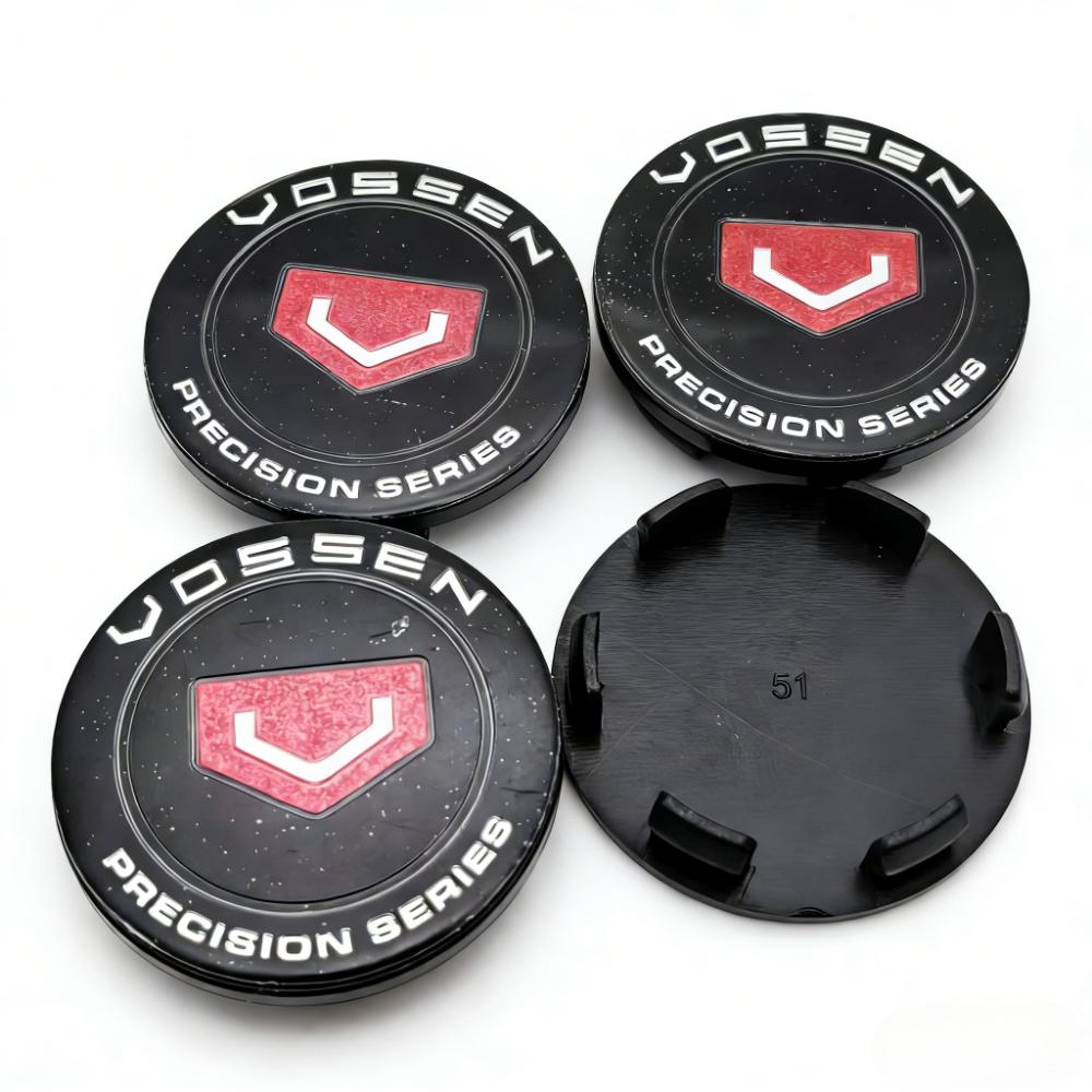 

4pcs VOSSEN Logo Emblem Car Wheel Center Caps O.D 51MM Clips 46MM Wheels Hub Cap Rim Hubcaps Dust Cover Replace Car Accessories Vossen Badge&4pcs Wheel Caps