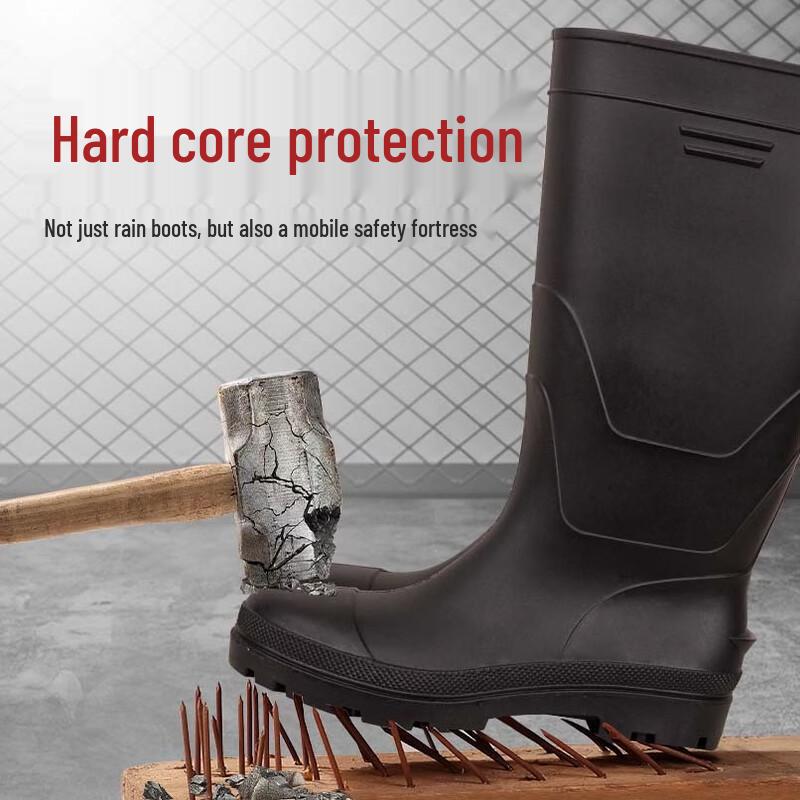 Kids Steel Toe Work Rain Boots