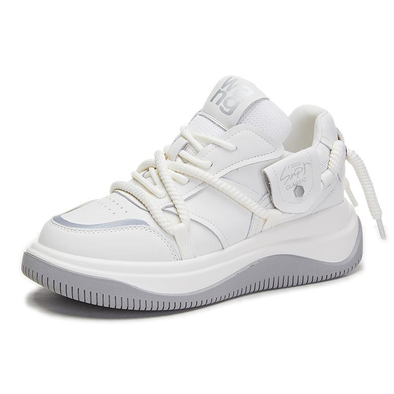 Women's shoes 2025 spring new shoes women's casual single shoes thick baseplate shoes versatile little white shoes women