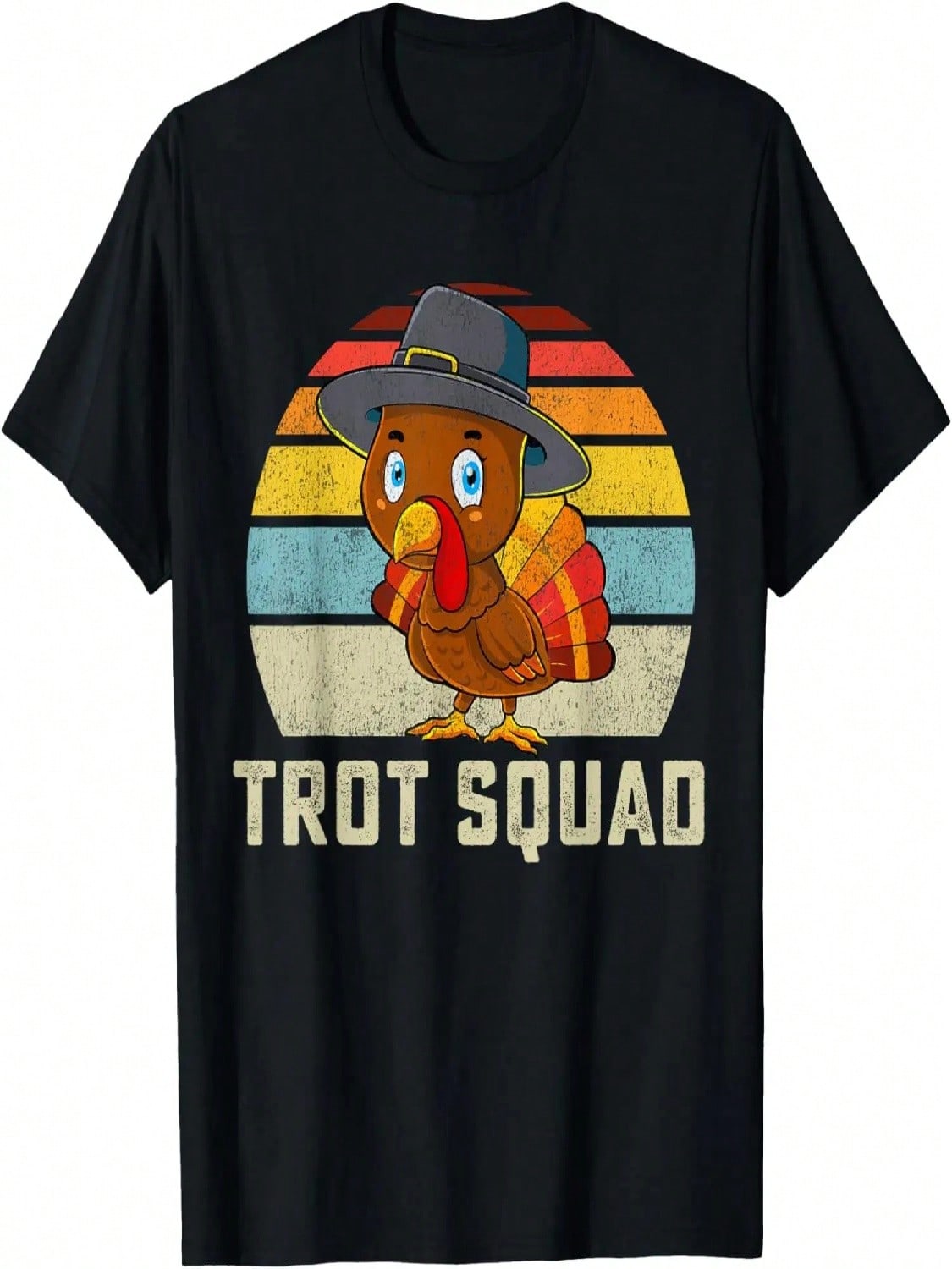 Turkey Trot Squad Thanksgiving Run Costume Men Women Kids T-Shirt S разноцветный