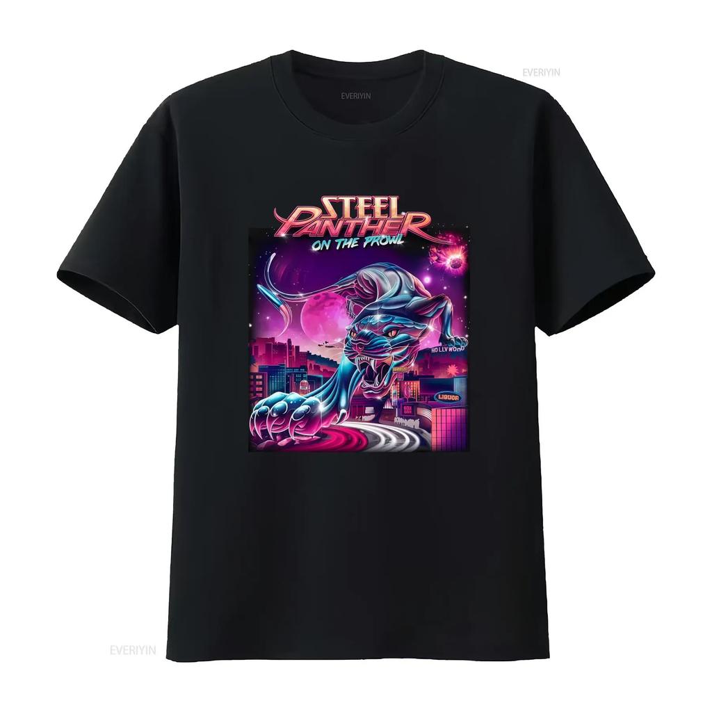 Steel Panther On The Prowl T Shirt for Men Fans Available In All Sizes Vintage Washed Slightly Graphic Versatile