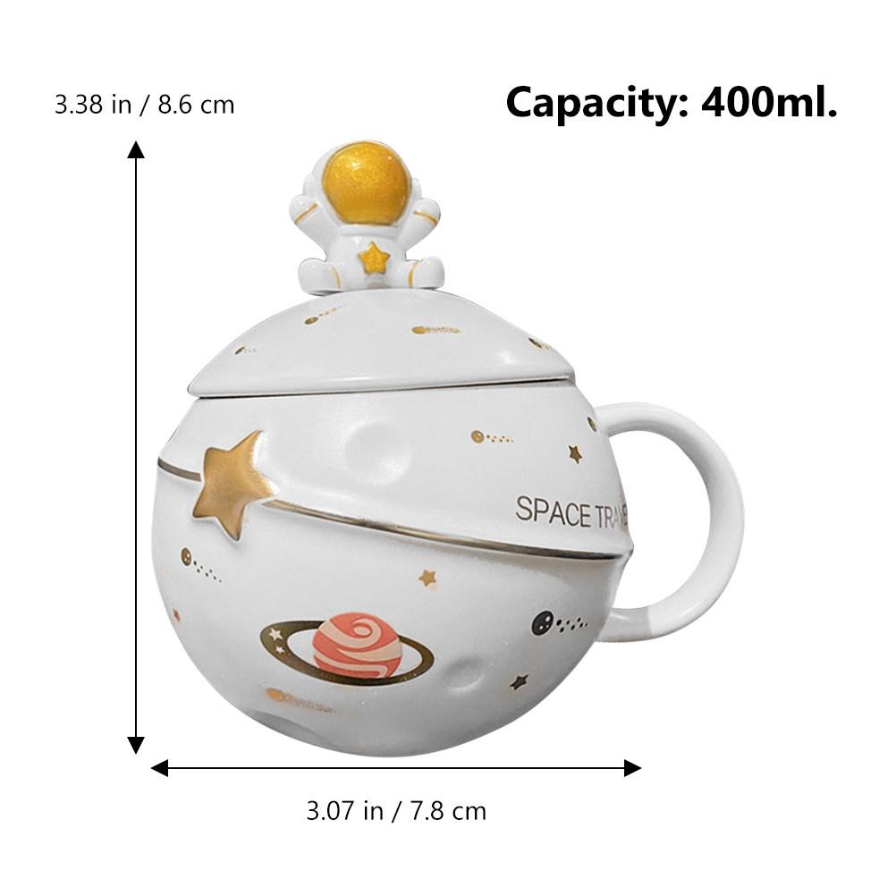 1Set Space Astronaut Mug Cartoon Ceramic Cup Practical Long Lasting Unique Gift Friends Home Decor Cartoon Ceramic Mug