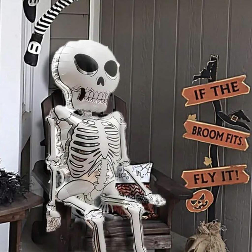 Halloween Pumpkin Spider Spooky Skeleton Decoration Balloons Halloween Theme Party DIY Scene Decoration Inflatable Balloons