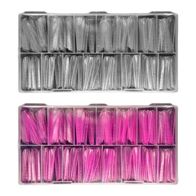 150 Formas UVS Gel Acrílico para Uñas de Cobertura Total Dobles Molde para Arte de Uñas Artificiales Puntas de Uña Artificiales con Escala para Extensión