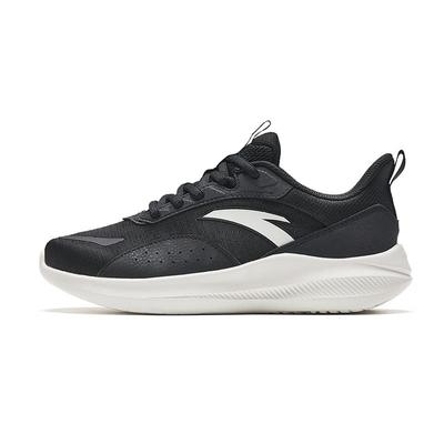 Tênis de Corrida Confortável, Absorvente de Choque, Antiderrapante, Respirável, com Retorno, de Cano Baixo, Feminino, Preto 922345512-4