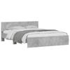 VidaXL Bed Frame with Headboard Concrete Grey 140x200 Cm 3207486