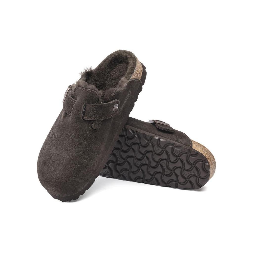 Boston Birkenstock Shearling Suede 'Mocha' 1020567