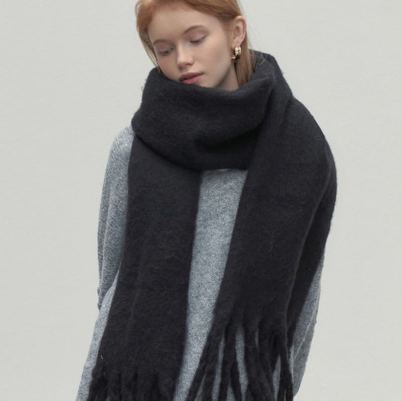 LOEIL FIRST LABEL BOLD MUFFLER_BLACK