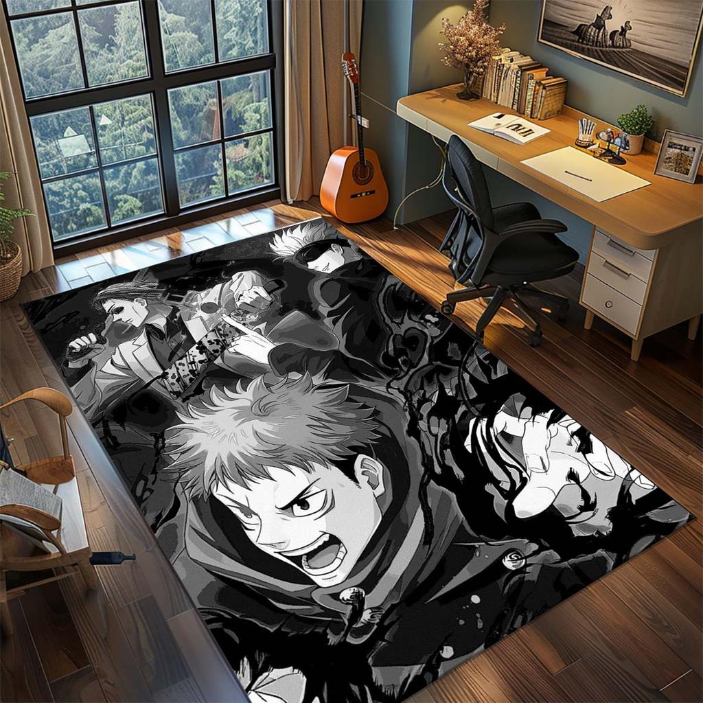 Jujutsu Kaisen Anime Koberec Velký Koberec Protiskluzová Omyvatelná Podložka do Domácnosti Herní Místnost Ložnice Domácí Dekorace -QJY