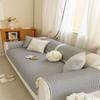 Sofa Cushion Four Seasons Universal Solid Color Anti-Slip Cushion Floor Mat Cloth Cover Leather Sofa Cover