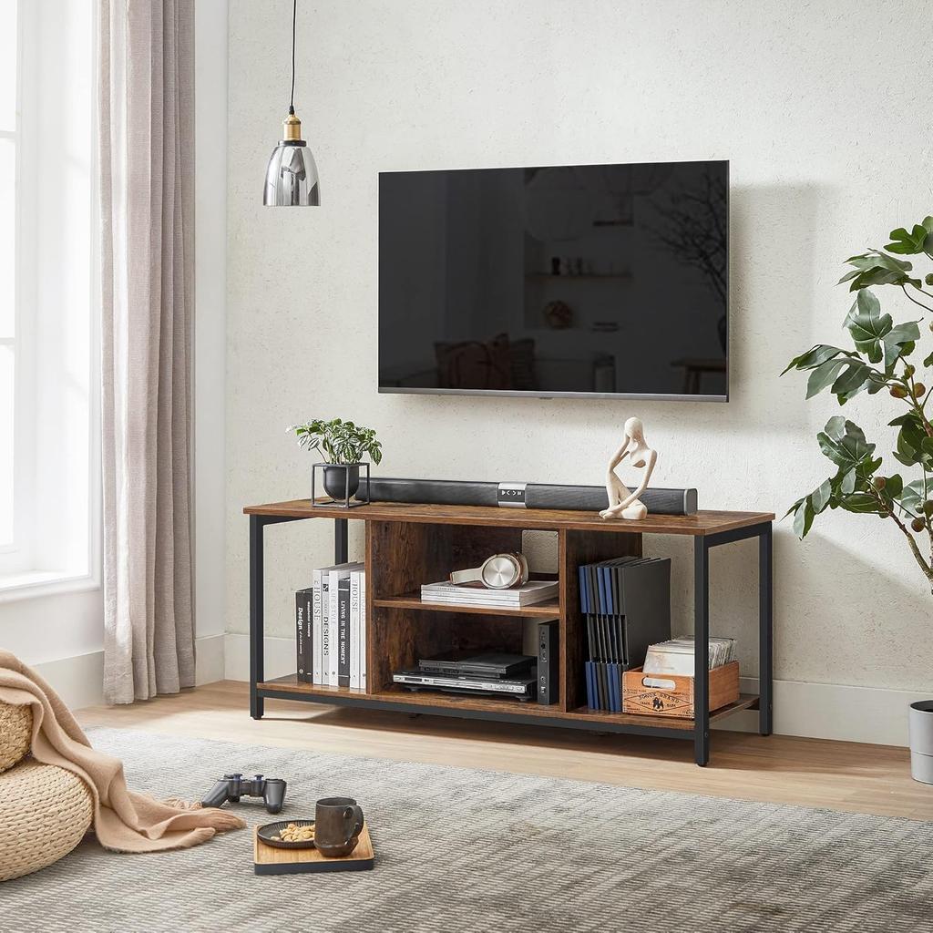VASAGLE TV Stand for TV Up To 60 Inches, TV Cabinet with Open Shelves, TV Console for Living Room, Entertainment Room