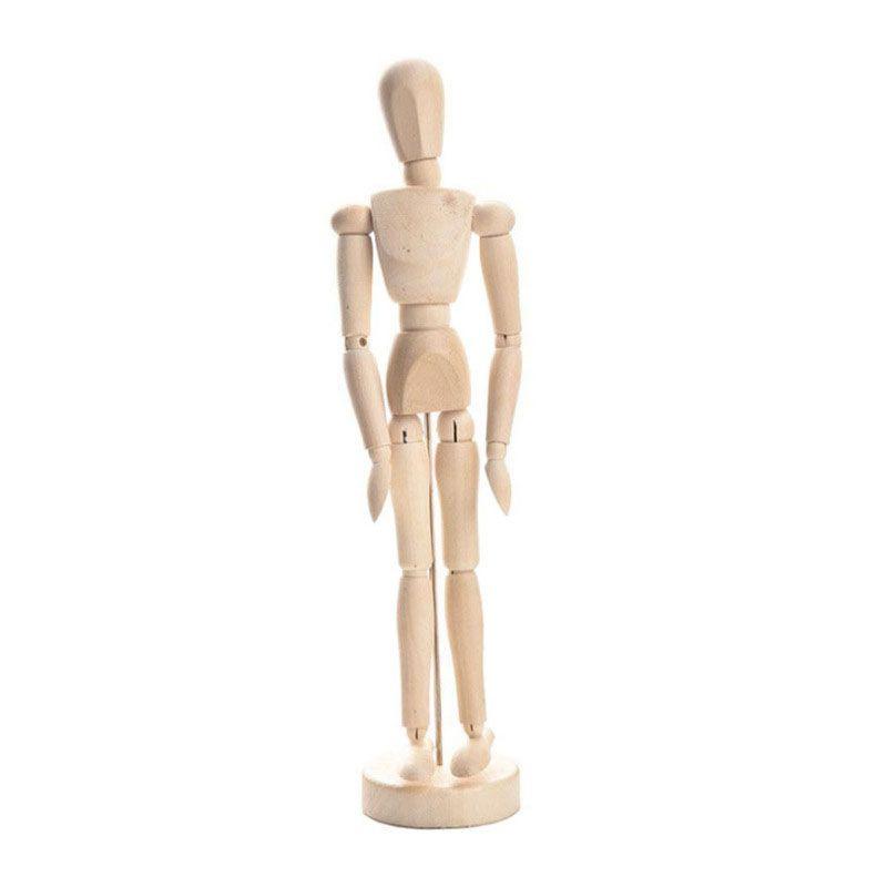 Wooden Human Artist Manikin Drawing Model Unisex Male Female Sketching Tool