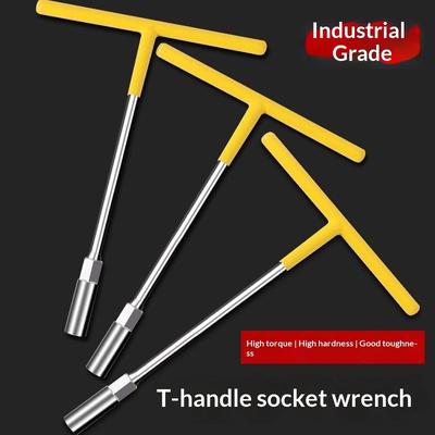 T-Type Socket Wrench Set, T-Shaped Extended Hex Wrench, Rubber-Coated Car And Motorcycle Tire Repair Tools
