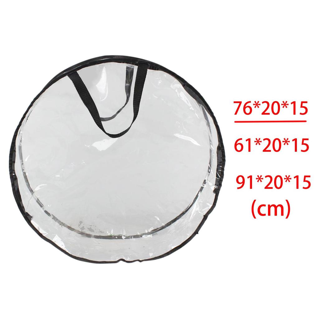 Christmas Wreath Storage Bag Transparent with Handles Dual Zipper PVC Organizer