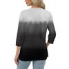 Women's Fashion Casual Round Neck 3/4 Sleeve Loose  Printed T-Shirt Ladies Top