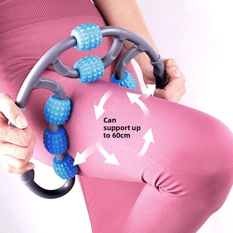 Eight-wheel Yoga Roller Leg Neck Massager Muscle Relaxation Nine-wheel Circular Training Roller