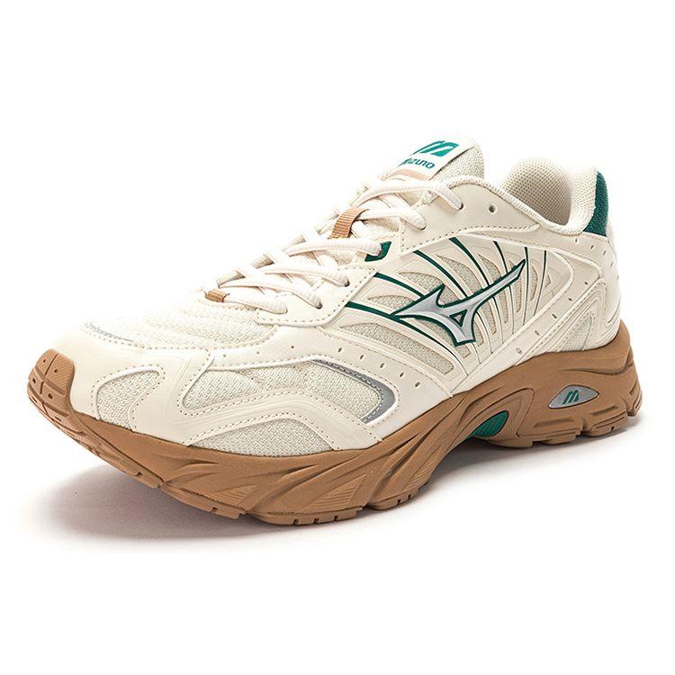 Mizuno FIYI 2K Unisex Retro Mesh Breathable Casual Running Shoes Beige Green D1GH223708