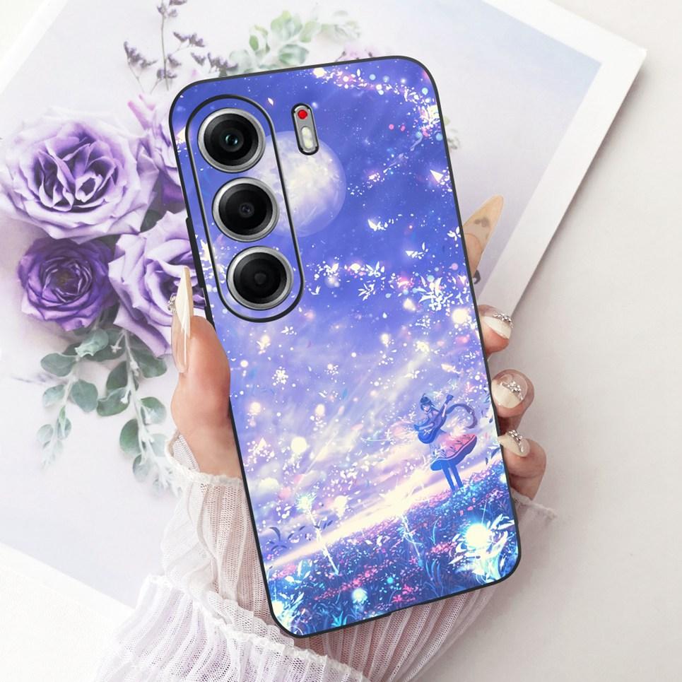 Hülle für Tecno Camon 40 Pro CM7 CM6 Handyhüllen für Camon 40 4G CM5 Niedliche Cartoon-Tiere Cooler Drache Löwe Weiches TPU Schwarze Abdeckung