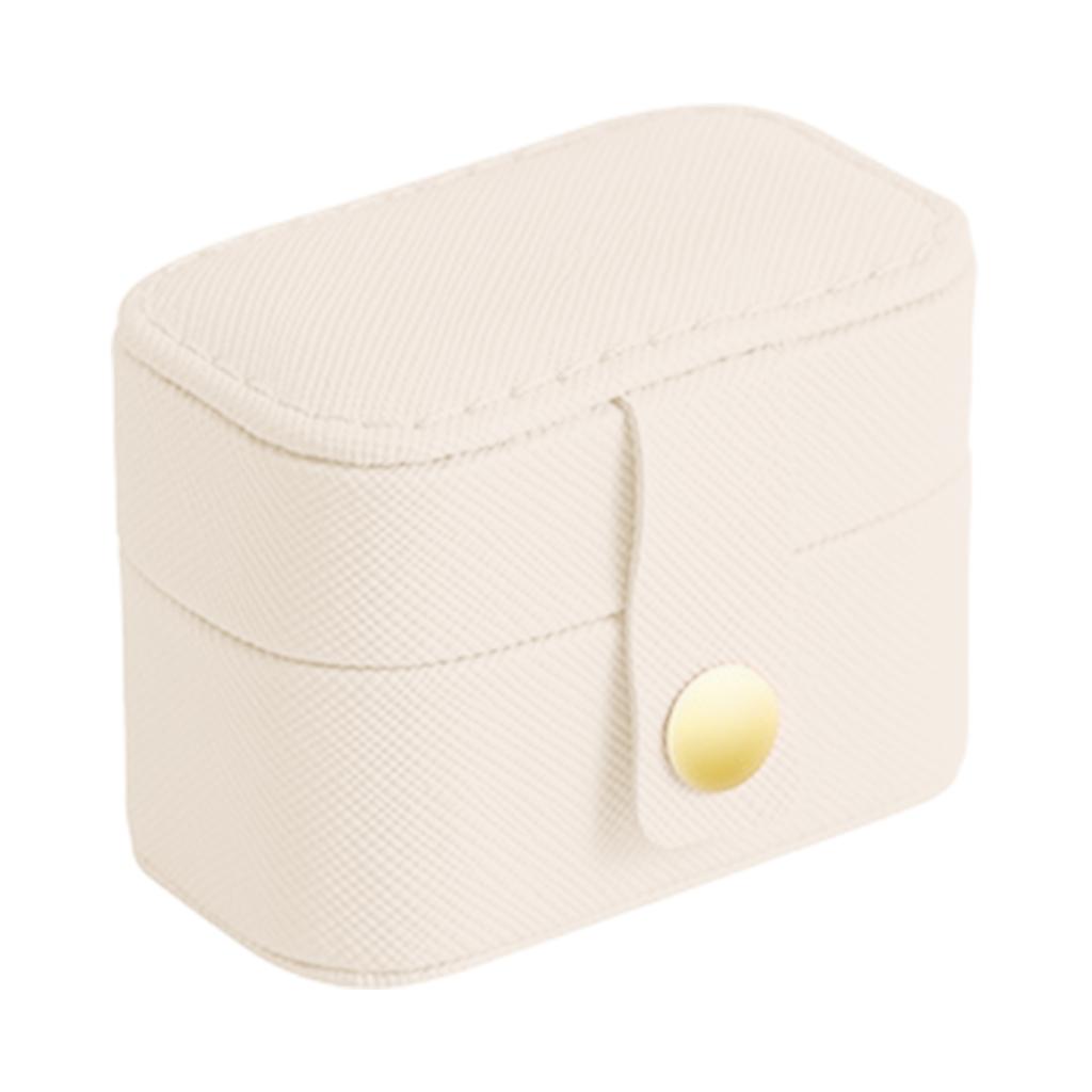 Elegant PU Leather Case Jewelry Organizer Secure Rings and Earrings Storage Container with Soft Velvets Interior