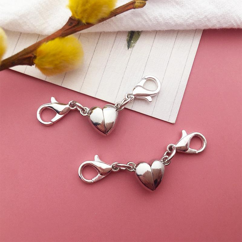 Set mixt de 10 bucăți DIY pentru colier și închizătoare de brățară cu magnet - închizătoare de homar cu două fețe și închizătoare cilindrice
