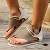2025Women Summer Retro Bohemian Sandals Casual Beach T-Strap Roman Open-Toe Sandals