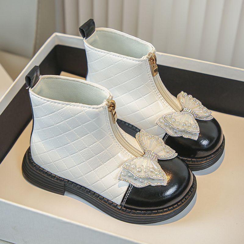 Girls baby shoes baby short boots spring and autumn new velvet children Martin little girl versatile